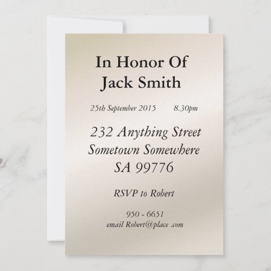 101. Geburtstagsparty Einladung (Rückseite)