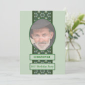 101. Geburtstagsparty Einladung hinzufügen ein Bil (Stehend Vorderseite)