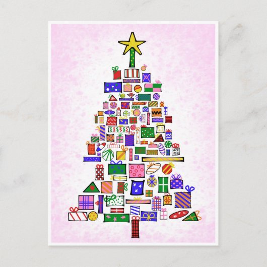 101 Geschenke Feiertagspostkarte (Vorderseite)