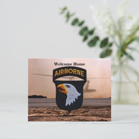 101. im Flugzeug ABN DIV-Patch Postkarte (Stehend Vorderseite)