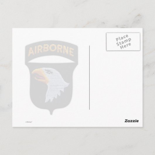 101. im Flugzeug ABN DIV-Patch Postkarte (Rückseite)