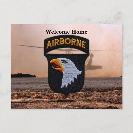 101. im Flugzeug ABN DIV-Patch Postkarte (Vorderseite)