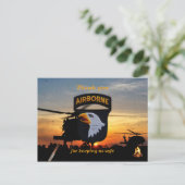 101. im Flugzeug ABN DIV Schreien von Adlern Tierp Postkarte (Stehend Vorderseite)