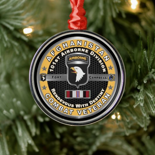 101. Im Flugzeug Abteilung Afghanistan Veteran Ornament Aus Metall (Baum)
