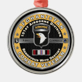 101. Im Flugzeug Abteilung Afghanistan Veteran Ornament Aus Metall (Vorne)