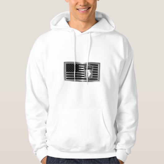 101. Im Flugzeug Abteilung "Amerikanische Flagge" Hoodie (Vorderseite)