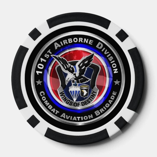 101. Im Flugzeug Abteilung CAB Pokerchips (Rückseite)