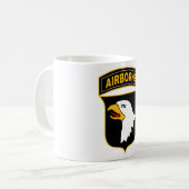 101. Im Flugzeug Abteilung Militärveteran Kaffeetasse (Vorderseite Links)