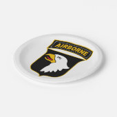 101. Im Flugzeug Abteilung Militärveteran Pappteller (Schrägansicht)