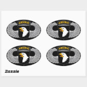 101. Im Flugzeug Abteilung "Screaming Eagles" Ovaler Aufkleber (Blatt)