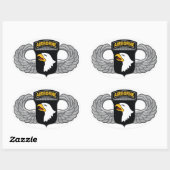 101. Im Flugzeug Abteilung "Screaming Eagles" Ovaler Aufkleber (Blatt)