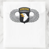 101. Im Flugzeug Abteilung "Screaming Eagles" Ovaler Aufkleber (Tasche)