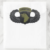 101. Im Flugzeug Abteilung "Screaming Eagles" RUST Ovaler Aufkleber (Tasche)