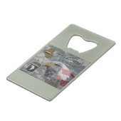 101. Im Flugzeug Div Irak-Kampf Veteran Geldbeutel Flaschenöffner (Vorderseite Schrägansicht)