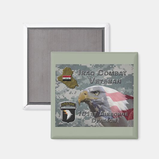 101. Im Flugzeug Div Irak-Kampf Veteran Magnet (Vorderseite/Rückseite)