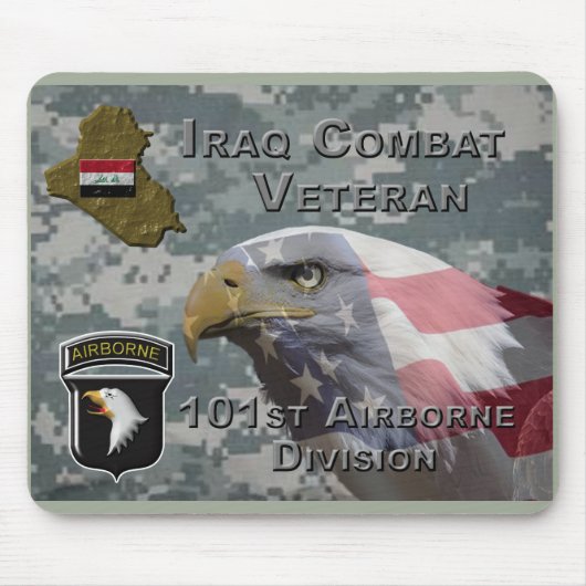 101. Im Flugzeug Div Irak-Kampf Veteran Mousepad (Vorne)