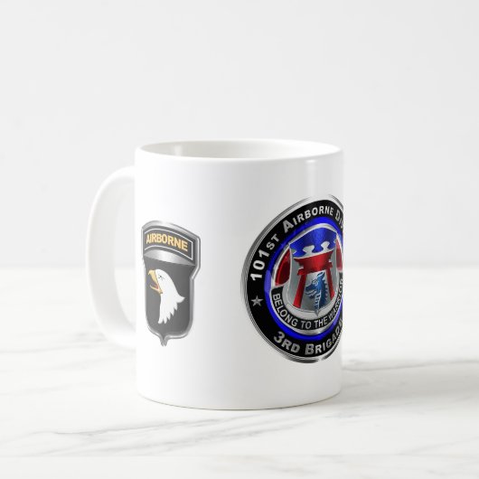 101. Im Flugzeug Division 3. Brigade "RAKKASANS" Kaffeetasse (Vorderseite Links)