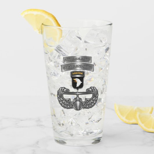 101. Im Flugzeug Division "Air Assault Abzeichen" Glas (Vorderseite Ice)