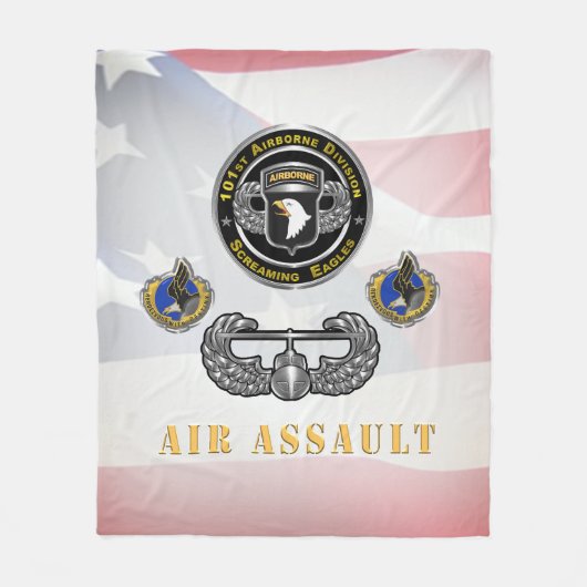 101. Im Flugzeug Division Air Assault Fleecedecke (Vorderseite)