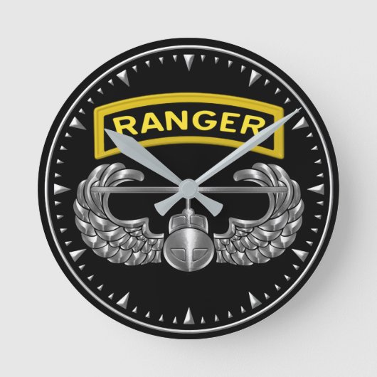 101. Im Flugzeug Division Air Assault Ranger Runde Wanduhr (Vorderseite)
