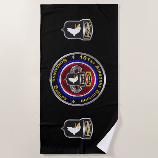 101. Im Flugzeug Division "Air Assault Ranger" Strandtuch (Vorderseite)