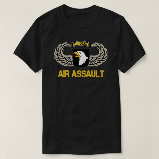 101. Im Flugzeug Division Air Assault Tshirt, Vete T-Shirt (Design vorne)