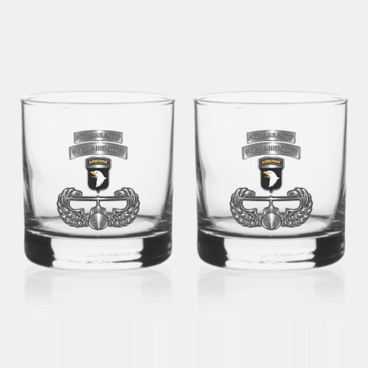 101. Im Flugzeug Division Air Assault Whiskyglas (Vorderseite)