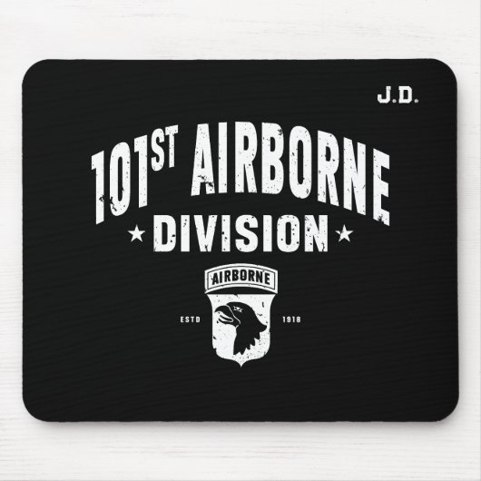 101. Im Flugzeug Division Anpassbar Schwarz Mousepad (Vorne)