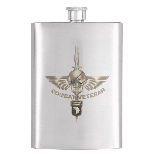 101. Im Flugzeug Division "Combat Veteran" Flasche Flachmann (Vorderseite)
