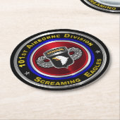 101. Im Flugzeug Division Custom Runder Pappuntersetzer (Angewinkelt)