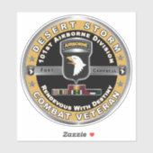 101. Im Flugzeug Division Desert Storm Veteran Aufkleber (Blatt)