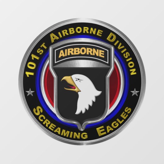 101. Im Flugzeug Division Fensteraufkleber (Blatt)