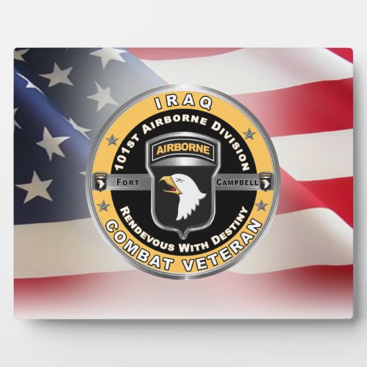 101. Im Flugzeug Division Iraq Veteran Fotoplatte (Vorderseite)