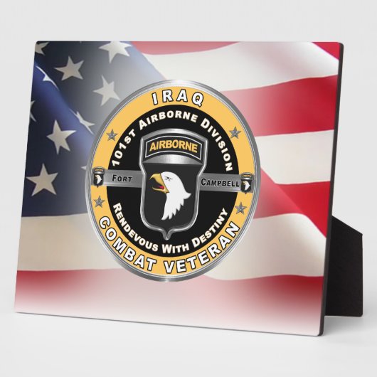 101. Im Flugzeug Division Iraq Veteran Fotoplatte (Seite)