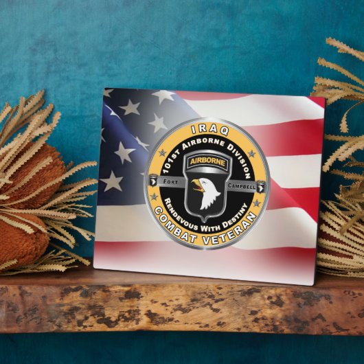 101. Im Flugzeug Division Iraq Veteran Fotoplatte (Seite)