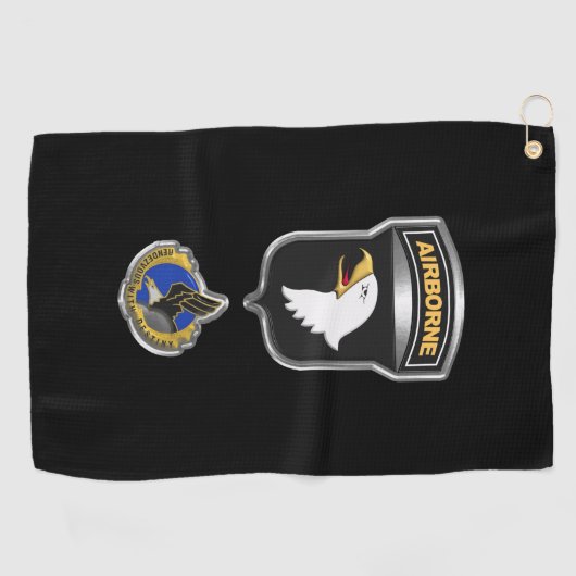 101. Im Flugzeug Division, kundenspezifische Patch Golfhandtuch (Horizontal)