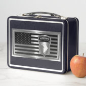 101. Im Flugzeug Division mit amerikanischer Flagg Metall Brotdose (Beispiel)