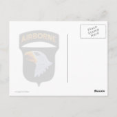 101. "im Flugzeug Division nam Patch" Postkarte (Rückseite)