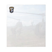 101. im Flugzeug Division Name Patch Notepad Notizblock (Vorderseite)