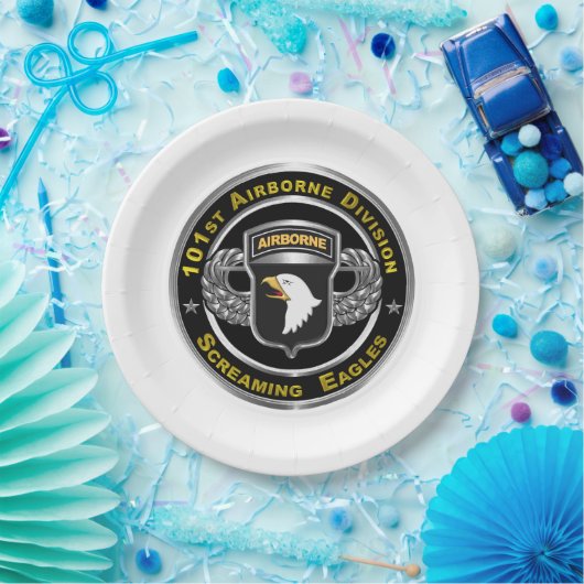 101. Im Flugzeug Division Pappteller (Party)