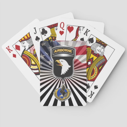 101. Im Flugzeug Division Rakkasans Patch Spielkarten (Rückseite)