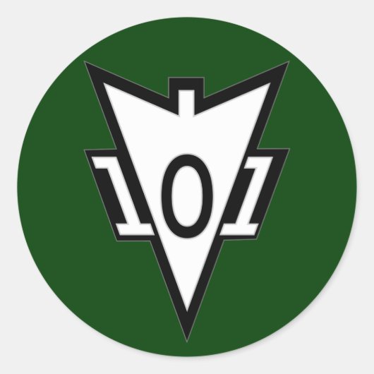 101. Im Flugzeug Division Recondo-Taschenpatch 2 Runder Aufkleber (Vorderseite)