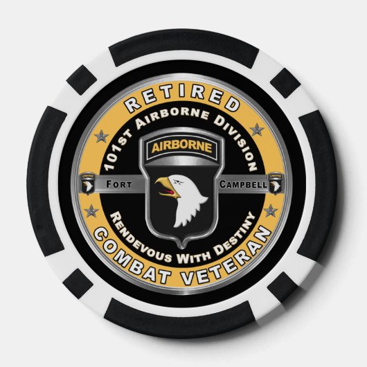 101. Im Flugzeug Division Remüde Pokerchips (Rückseite)