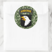 101. Im Flugzeug Division Runder Aufkleber (Tasche)