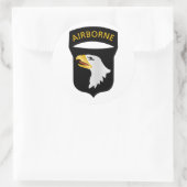 101. Im Flugzeug Division Runder Aufkleber (Tasche)