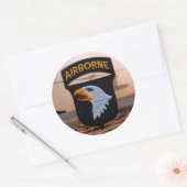 101. im Flugzeug Division schreiend Adlerpatch Runder Aufkleber (Umschlag)