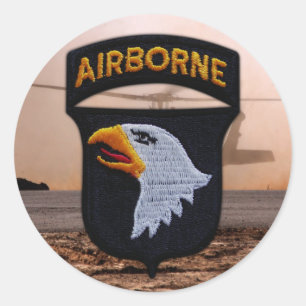 101. im Flugzeug Division schreiend Adlerpatch Runder Aufkleber