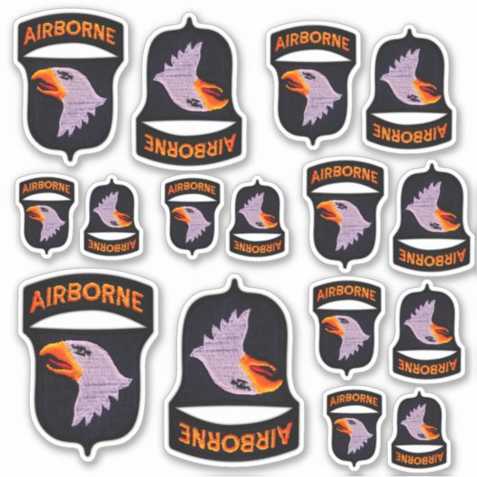 101. Im Flugzeug Division Screaming Eagles Contour Aufkleber (Vorderseite)