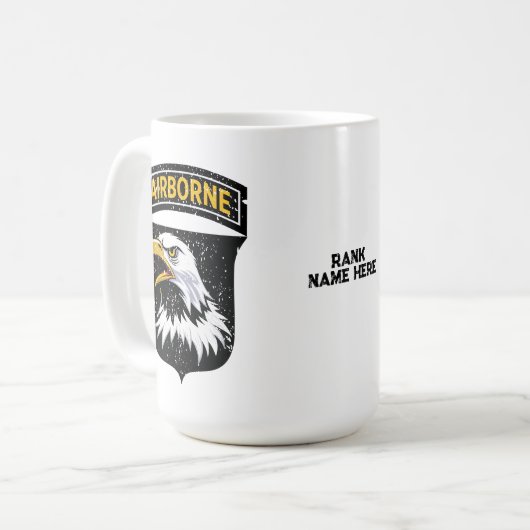 101. Im Flugzeug Division "Screaming Eagles" Custo Kaffeetasse (Vorderseite Links)