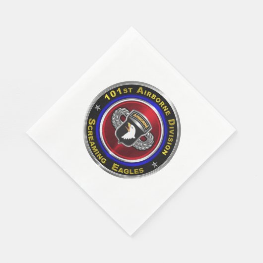 101. Im Flugzeug Division Screaming Eagles Custom Serviette (Ecke)